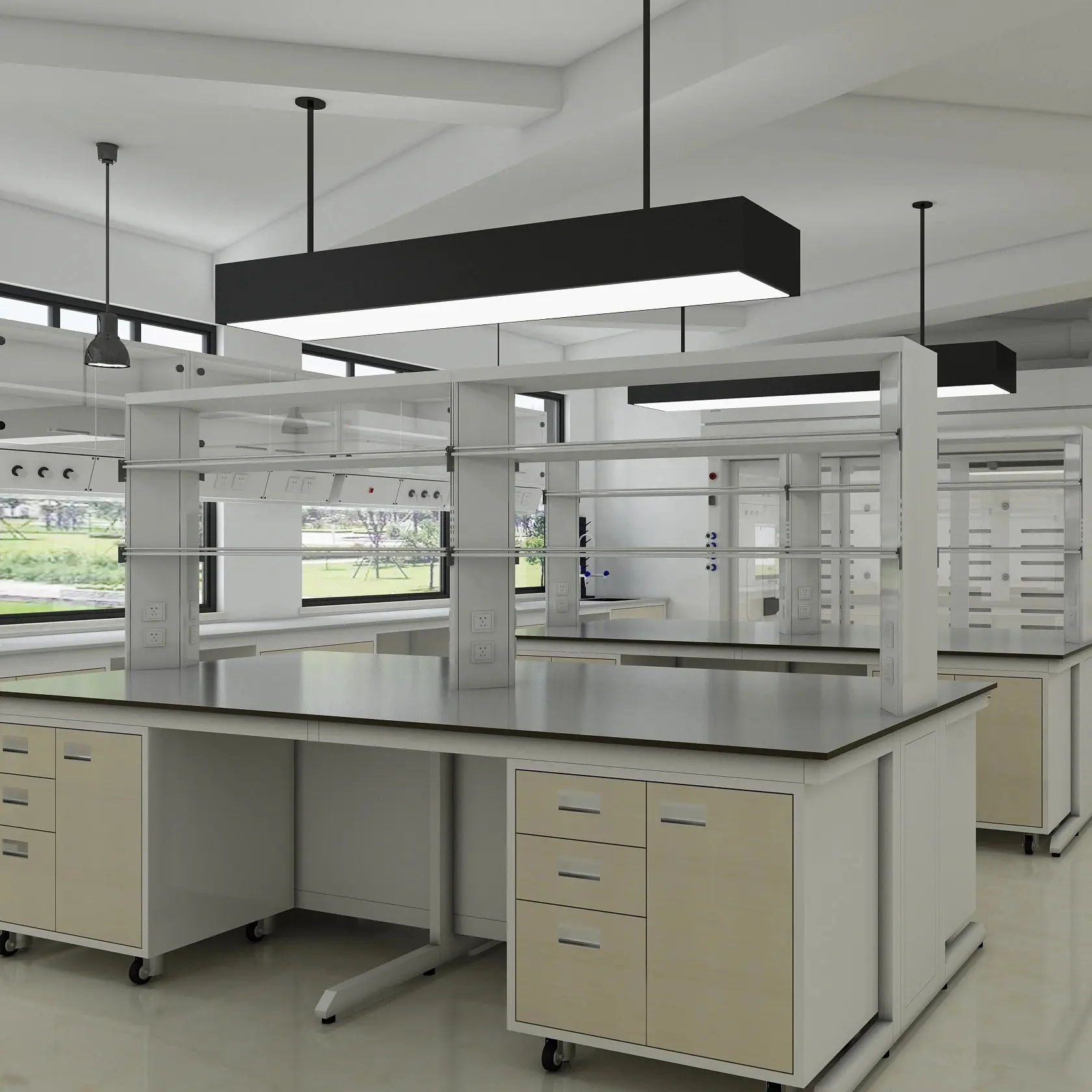 OEM peralatan laboratorium furnitur meja microbiologi lab mebel lab meja casework bangku