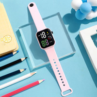 Montre LED numérique électronique pour enfants, garçons et filles, avec logo personnalisé, couleur bonbon, carrée, sportive, pas chère