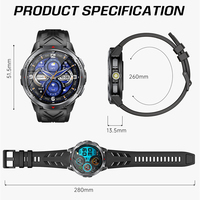 Reloj Inteligente KT88 con Linterna LED Modo Multideporte Control de Música Batería Grande de 1100mAh Resistencia al Agua 3ATM para Exteriores