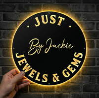 Letreros Luminosos LED Personalizados de Alto Brillo DRS, Letreros Acrílicos Retroiluminados en 3D, Letrero con Marco de Acero Inoxidable para Interiores