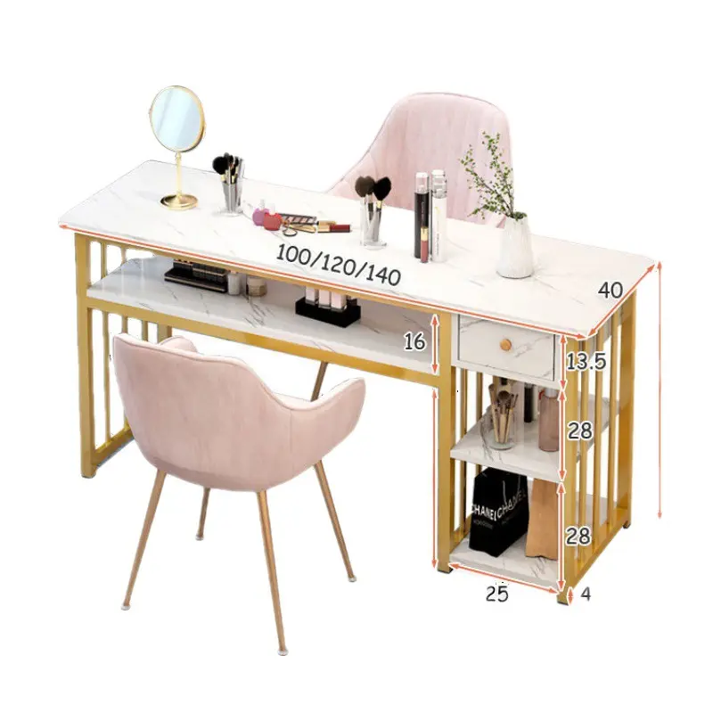 High quality Bar Station Salon Furniture Wood Nail Tables Nail Desk Manicure Table With Chair