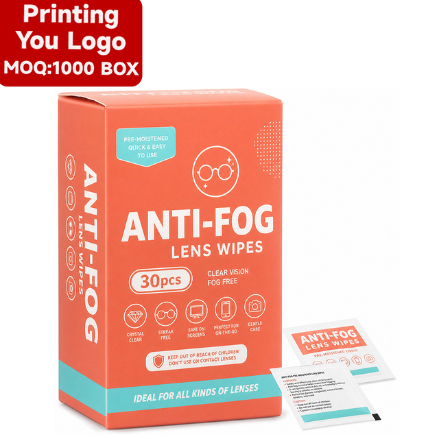 Bulk Pack Screen Lens Cleaning Wet Wipes Custom Logo Printed Phone Eyeglass Camera Lens Cleaner Customized Size OEM