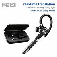 ZNP N06 Headset Nirkabel BT 6.0 Terjemahan Real-Time 165 Bahasa Mikrofon Terintegrasi Headset Bisnis In-Ear dengan Perekaman