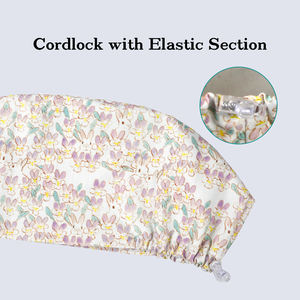 Chapeau de gommage imprimé personnalisé Salon de beauté Casquette de gommage Casquettes de <span class=keywords><strong>chirurgien</strong></span> de laboratoire Chapeaux de travail d'allaitement réglables Cordlock - Product Image 6