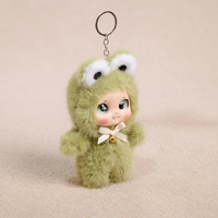 Porte-clés pendentif en peluche super douce en forme d'animal, 15 cm, en coton PP écologique, design mignon, cadeau d'anniversaire
