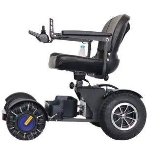 600W强力越野电动轮椅自动刹车快速拆卸旅行轮椅