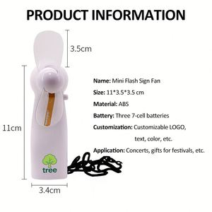 Nuevo Mini Ventilador Eléctrico Portátil con Pantalla LED Programable y Personalizable para Regalos de Boda, Eventos y Recuerdos - Product Image 2