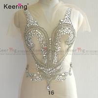 E292002, accessoires de couture en pierre de cristal, appliques de robe de mariée avec strass pour robe, corset, vêtements