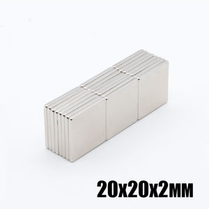 Ndfeb Nicuni N52 Super Sterke 20Mm X 20Mm X <span class=keywords><strong>2Mm</strong></span>-3Mm Dikte Blok Neodymium Magneten - Product Image 4