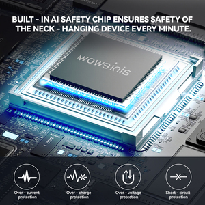 Ventilatore da collo portatile leggero a 5 velocità per raffreddamento del collo 4H Runtime USB/tipo-C ricaricabile 1A ingresso 4.44Wh ventilatore da esterno - Product Image 6