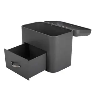 Винтажная коробка для хлеба из нержавеющей стали с порошковым покрытием, контейнер для хранения с выдвижным ящиком