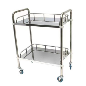 Medische Enkele En Dubbele Lade Roestvrijstalen Trolley Mondelinge Instrument Opslagkar Voor Ziekenhuis-En Schoonheidsverzorging Keukenkasten - Product Image 3