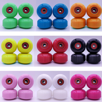 Roues de skateboard en PU 52x32mm 95A pour street trick, roues de double kickboard avec roulements ABEC9 préinstallés, lot de 4 pièces, vente en gros