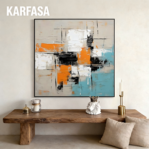 Peinture à l'huile semi-peinte à la main, art abstrait tridimensionnel, décoration murale <span class=keywords><strong>pour</strong></span> hôtels et restaurants - Product Image 2