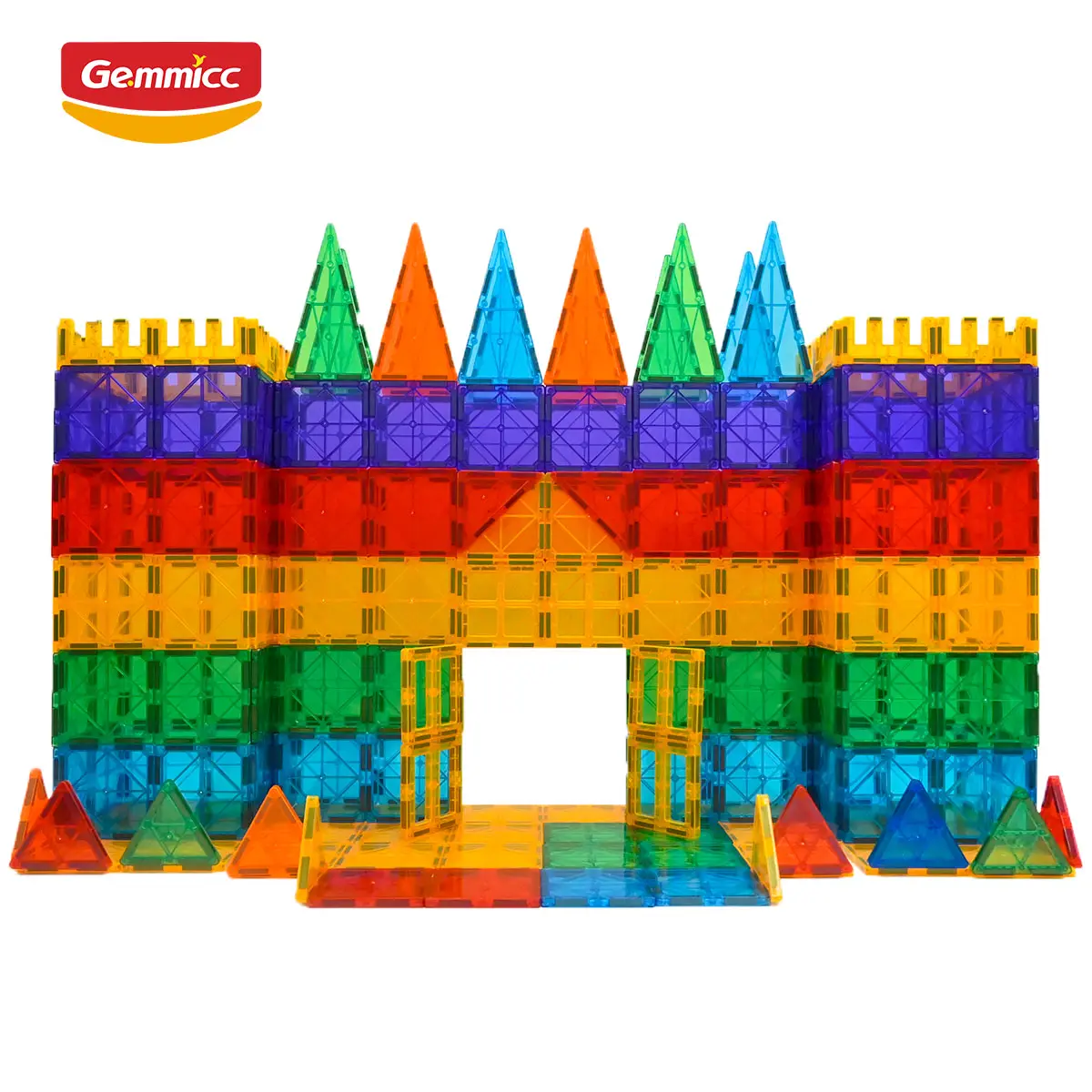 Gemmicc 200ชิ้นสามารถสร้างจำนวนมากของรูปร่างเด็กปัญญาของเล่นแม่เหล็กชุดอาคารบล็อก