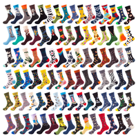 Chaussettes amusantes Sox pour hommes, motif dessin animé 3D cool, respirantes, avec bordure inférieure, en coton, pour l'hiver et le basketball