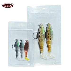 Takedo LBS102 Live SHAD เหยื่อ TPR แบบนิ่มเหยื่อตะกั่วเหยื่อตกปลาเบสพร้อมเบ็ด Mustad sinking Soft JIG Lure - Product Image 2