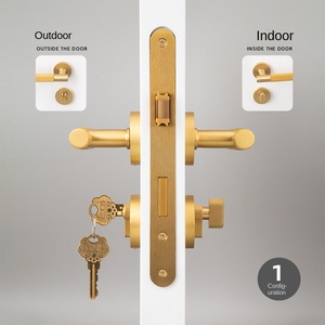 עיצוב מודרני מודרני פליז אמריקאי דלת חדר שינה מנעול עבור מלון שימוש במלאכזרית שלט רחוק עץ במפעל סיטונאי - Product Image 5