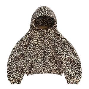 <span class=keywords><strong>Felpa</strong></span> con cappuccio stile europeo Street Vintage leopardato in cotone antirughe <span class=keywords><strong>felpa</strong></span> con cerniera Hip Hop - Product Image 1