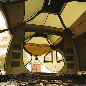 YumuQ Gazebo <span class=keywords><strong>Toile</strong></span> Auvent Écran <span class=keywords><strong>Moustiquaire</strong></span> Polyester Oxford Étanche Hub Tente avec Parois Latérales - Product Image 4