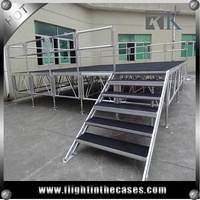 Botte en aluminium d'étape extérieure portative de vente directe de RK et plate-forme d'étape carrée