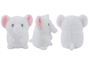 Doudou Éléphant Brodé en Peluche pour Bébé, Jouet Animal en Peluche Doux et Debout, Doublure en Maille, Décoration de Crèche pour Nourrissons et Tout-petits, Coton - Product Image 2
