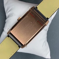Montre de plongée rectangulaire Reverso Tribute double face réversible, double fuseau horaire, indicateur jour/nuit, alarme analogique, bracelet 20 mm européen