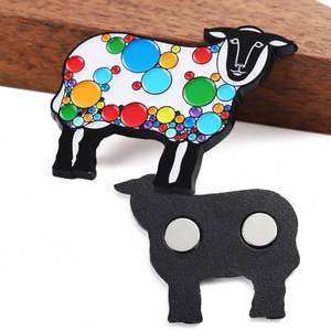 Aimant de réfrigérateur promotionnel, mignon et coloré, en forme de vache laitière, aimant 3D pour réfrigérateur, en métal émaillé, alliage de zinc, aimants animaux pour réfrigérateur - Product Image 1