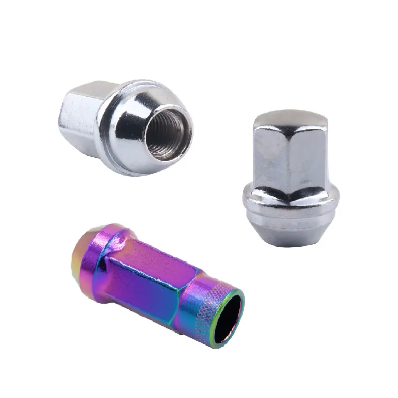 Pemasok Cina layanan yang baik, 14mm m12x1.5 aluminium Hex 28mm panjang mobil roda lug nuts suku cadang mobil roda mobil baut besar/