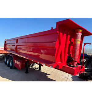 Semi-remorque benne basculante en U pour le transport du charbon, 3 essieux, 60 tonnes, 30 mètres cubes, benne arrière en U, prix - Product Image 2