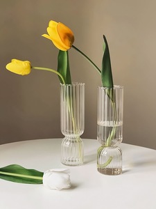 Venta al por mayor de fábrica: Jarrones de vidrio de borosilicato transparente, ecológicos, sin plomo, duraderos, hechos a mano, estilo Art <span class=keywords><strong>Deco</strong></span> para el <span class=keywords><strong>hogar</strong></span>. - Product Image 5