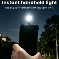 2 Linternas LED Mini Ultraligeras con Conector Tipo-C, 3 Modos, IP44 Impermeables, 5W, Luz de Emergencia para Exteriores