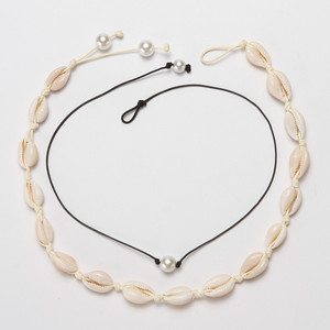 ชุดสร้อยคอเปลือกหอยประดับมุกเทียมและเปลือกหอยบดละเอียด เครื่องประดับแฟชั่นหลายชั้นสำหรับผู้หญิง - Product Image 2