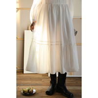 Robe longue élégante en coton antistatique, taille haute à lacets, style vintage, design français, pour club et quotidien, taille unique, personnalisable, échantillon