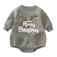 Nouvelle combinaison unisexe pour bébé sur le thème de Noël 2026 pour la saison automne/hiver, en tissu de coton épais pour garder les nouveau-nés au chaud