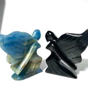 Customize Natural Healing Stone Crystal Gemstone Carving Crystal Butterfly Fairy For Home Decoration