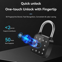 Cadenas intelligent à empreinte digitale OEM personnalisé avec LOGO, en alliage d'aluminium chromé, étanche IP65, contrôle à distance via l'application Tuya, vente en gros