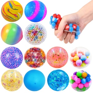 OEM ODM Personnalisé Anti-stress Doux TPR Perles Extensibles Maille Aérée Balle Anti-stress Squishy Jouets Fidget à Presser pour Enfants - Product Image 2