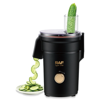 RAF R.8803 Trancheuse à légumes automatique 300W, coupe-légumes multi-lames avec 5 disques de coupe, appareil de cuisine détachable et lavable