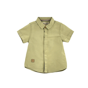 <span class=keywords><strong>Chemise</strong></span> à Manches Courtes pour Tout-Petit Garçon de 6 à 36 <span class=keywords><strong>Mois</strong></span>, <span class=keywords><strong>Chemise</strong></span> Unie en Tissu de Lin avec Boutons pour Enfants Garçons - Product Image 4