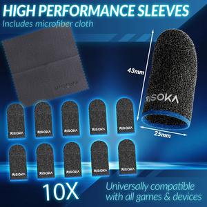 Fundas para Dedos de Fibra Plateada, Logotipo Personalizable, Aptas para Juegos Móviles PUBG y <span class=keywords><strong>Cod</strong></span>, Transpirables, Resistentes al Sudor y Súper Sensibles - Product Image 2