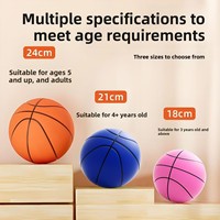 Ballon de basket silencieux en mousse PU souple taille 3, ballon d'entraînement silencieux anti-impact pour la pratique en salle, ballon de basket muet pour enfants et adultes