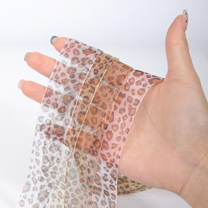 4厘米时尚设计豹纹雪纺鞋带 - Product Image 3