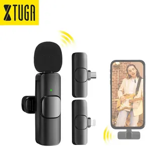 Xtuga kit de vlogging portátil k9 ios, sem fio, mini vlog, para celular