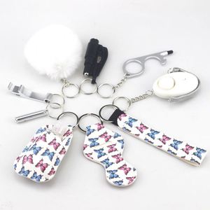 Self Defense Set 30ml 1oz Bottle Chapstick Lipstick <b>Wristlet</b> Lanyard Hand Sanitizer Holder Lip Gloss Balm Pouch Strap Keychain - Product Image 4
