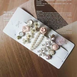 Summer Internet Popular New Handmade Geometric Metal Hair <b>Clip</b> Straight <b>Clip</b> Fresh Cute Resin Crafts - Product Image 3