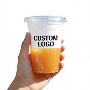 Gobelets en plastique PP transparent épais de 500 ml avec logo pour jus, 90 mm - Product Image 3