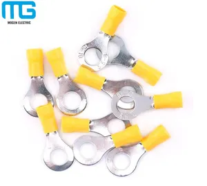 Red Blue Yellow Electric Round Copper Ring Terminal Electrical Crimp Ring Insulated Terminal