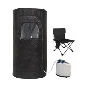 Sauna pliable cylindrique certifié CE, fourni directement par l'usine Pleke, 70x70x70cm, capacité de 3L, pour usage domestique, simple ou double. - Product Image 1
