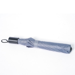 Factory Wholesale 21-Inch Two-Fold Manual Black Polyester Classic 8-Rib <b>Sunscreen</b> Advertising Umbrella Custom Logo Printing - Product Image 3